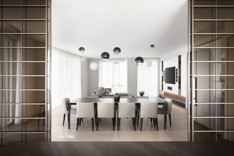 Interiorismo de comedor en vivienda de alta gama en CityLife, Milán