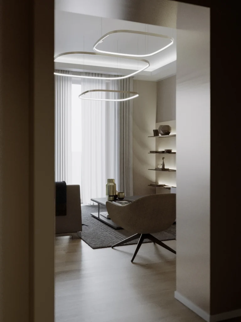 Entrada a espacio abierto en piso reformado en Barcelona – Proyecto Córcega de Cristina Kamacho